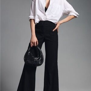 Maeve Naomi Black Wide Leg Flare Pants 18W